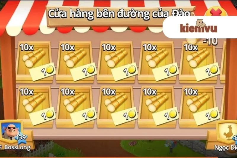 Mua bán và trao đổi trong Hay Day